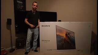 Sony Bravia OLED 4K UHD TV Unboxing amp Setup XBR65A1E [upl. by Allegna]