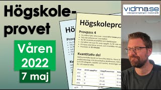 Sista frågorna HÖGSKOLEPROVET Våren 2022 7 maj UPPGIFT 3240 Provpass 4 [upl. by Rubbico]