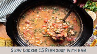 Slow Cooker Pinto Bean and Bacon Soup [upl. by Nedia277]