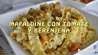 Mafaldine con tomate y berenjena [upl. by Sikorski]