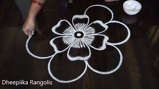 New Year 2024 Special Beautiful Freehand Rangoli Design  sankranthimuggulu Maragazhi kolangal [upl. by Tully]