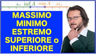 Massimo minimo estremo superiore estremo inferiore definizione e esempi [upl. by Nolram]