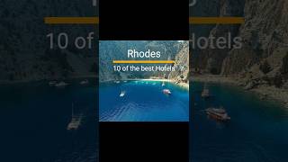 Rhodes 10 Best Hotels travel rhodes hotel shorts holiday greekislands vacation [upl. by Lucinda]