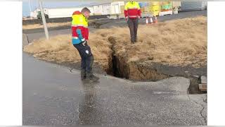 Countless cracks emerged in Grindavik after the eruption The town is not a safe place 160124 [upl. by Darrick]