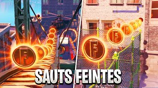 RÉUSSIR LUN DES SAUTS FEINTÉS SUR LA GRUE LE TRAIN ET LA CLÔTURE Défi Virée Urbaine FORTNITE [upl. by Betti576]