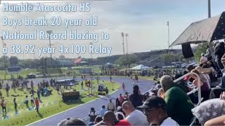 Unbelievable Atascocita High School Boys Break 20 year old 4x100 Relay Record [upl. by Carolann]