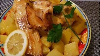 recette aile de raie au pommes de terre وصفة الجناح تزلج مع البطاطا👌😍🙌😍 [upl. by Ariaec]