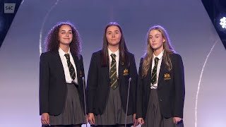 1af  Beca Branwen Georgia a Hanna  Ensemble Lleisiol Bl10 a dan 19 oedEisteddfod yr Urdd 2024 [upl. by Elleyoj719]