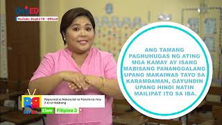 Grade 3 Filipino Q1 Ep7 Pagsunod sa Nakasulat na Panuto na May 24 na Hakbang [upl. by Wasson]