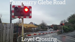 Dunmurry Glebe Road Level Crossing Belfast Saturday January 21012023 [upl. by Dippold]