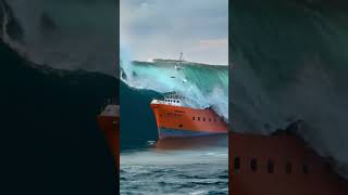 What Will Happen to the Ship Covered by a Huge Wave tidalwave dangerouswaves ocean [upl. by Kermie]