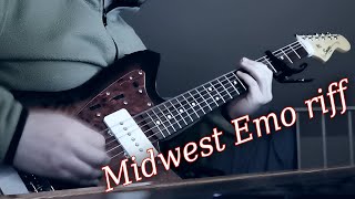 NEW Midwest Emo riff  with Capo CGDgbd tuning Mathrock Style midwestemo mathrock guitar [upl. by Irok522]