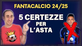 Le 5 REGOLE che OSSERVERO allASTA del FANTACALCIO 2024 25 [upl. by Angy473]