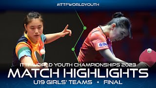 Xu Yi vs Haruna Ojio  U19 Girls Teams Final  ITTF World Youth Championships 2023 [upl. by Wack208]