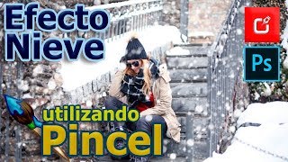 🔴 Efecto Nieve en PHOTOSHOP ⭐ Nieve en photoshop [upl. by Edythe]