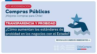 Modernización de la Ley de Compras Públicas Más probidad y transparencia [upl. by Henricks]