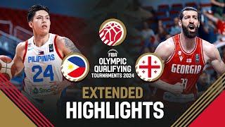 Philippines 🇵🇭 vs Georgia 🇬🇪  Extended Highlights  FIBA OQT 2024 Latvia [upl. by Anail]