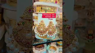 PADMAVATI JEWELLERS  CZ EARRING WITH PEARLS  SHORT VIDEO [upl. by Shifra]