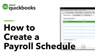 How to Create a Payroll Schedule in QuickBooks Desktop [upl. by Nealy]