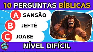 10 PERGUNTAS BÍBLICAS DE NÍVEL DIFÍCIL  QUIZ BÍBLICO [upl. by Beacham]