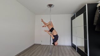 Pole Dance Intermediate Combo  Hollywood Spin and Layback  Cross Knee release [upl. by Redyr117]