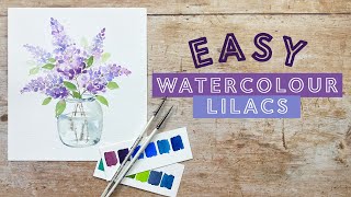 Easy Watercolour Lilacs [upl. by Eirene239]