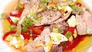 Ensalada de atún con pimientos asados [upl. by Kenon421]