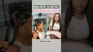 💕Box Braids with a twist Would you try it fyp [upl. by Helms]