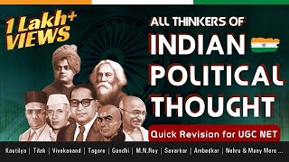 All 20 Thinkers in less than hour  Indian Political Thought  Quick Revision [upl. by Marv]