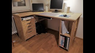 Schreibtisch für 100€ selber bauenDIY desk for 100€ [upl. by Enenaej]