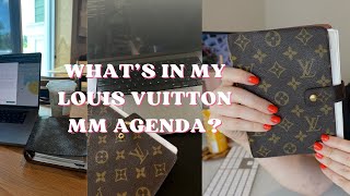 🌷LOUIS VUITTON MM AGENDA  FLIPTHROUGH  WHATS IN MY PLANNER  AGENDA SET UP 📚 [upl. by Cran595]