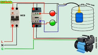 Float Switch Connection with Contactor  Float Switch Connection  Float Switch Wiring [upl. by Retsevlys]