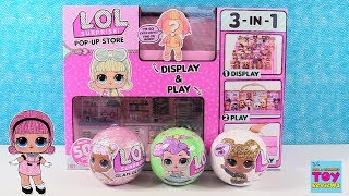 LOL Surprise Pop Up Store Exclusive Doll Display Playset Unboxing Review  PSToyReviews [upl. by Oicirtap]