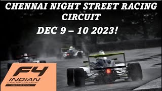 Eng Drive on Chennai’s 2023 F4 Indian Championship Night Street Circuit like me Formula Racing [upl. by Hnahym137]