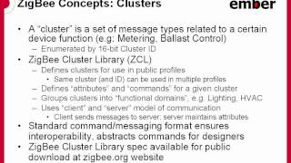 ZigBee Application Profiles Clusters and Endpoints [upl. by Newmark]