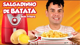 SALGADINHO CROCANTE DE BATATA SEM FRITURA  Fubá online [upl. by Adas]