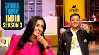 क्या Sharks को पसंद आएँगे ‘Aretto’ के Unique Shoes  Shark Tank India S3  Young Entrepreneurs [upl. by Ahsitahs]