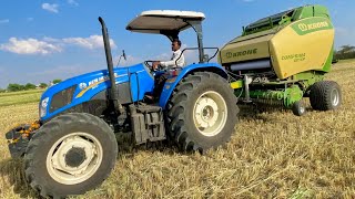 ये है सबसे कमाल की मशीन New Holland 9010 4wd Tractor 90HP with Krone Baler Made in Germany [upl. by Enamrej396]