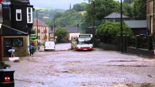 Walsden Water flooding Todmorden July 29th 2013 [upl. by Mara]