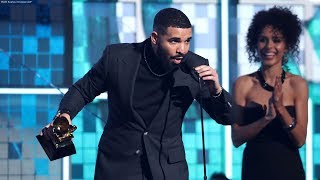 Drake cut off during Grammys acceptance speech [upl. by Mirelle426]