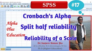 How to find reliability  Reliability by SPSS  Cronbachs alpha  Split Half Reliability [upl. by Jonati854]