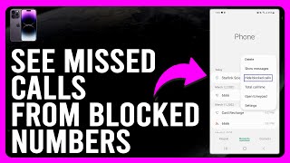 How to See Missed Calls from Blocked Numbers on iPhone StepbyStep [upl. by Church]