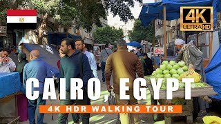 🇪🇬 Cairo Egypt Walking Tour  Morning Walkthrough Khan elKhalili  4K HDR 60fps [upl. by Ellehsat]