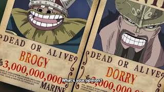 Dorry and Brogys New Bounties after Egghead Island arc  One Piece 1110 [upl. by Haissem]