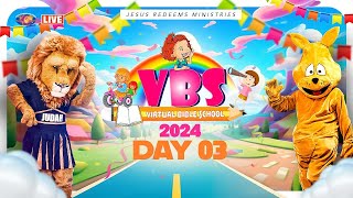 LIVE  VBS 2024  Day 3  Virtual Bible School  Jesus Redeems  30 April 2024 [upl. by Slavic232]