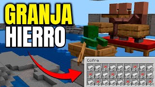 ⭐ Como HACER una GRANJA de HIERRO en MINECRAFT 120【JAVA】 FACIL ✅  Minecraft Java [upl. by Imoen134]