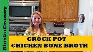 Chicken Bone Broth In Crock Pot [upl. by Kcirret]