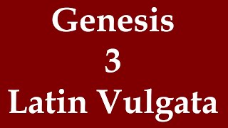 Latín Biblia Sacra Vulgata  Genesis 3 [upl. by Attenaj]