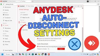 AnyDesk auto disconnect settings  AnyDesk Tutorial [upl. by Alebasi555]