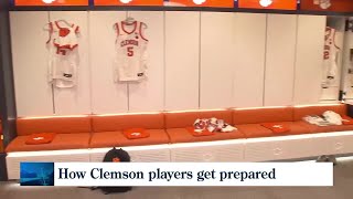 Locker room tour with Clemson Basketball Team Manager [upl. by Rosol]